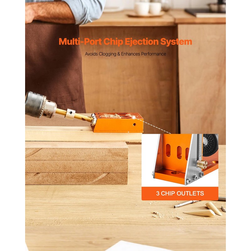 VEVOR Pocket Hole Jig Kit, Adjustable and Easy to Use