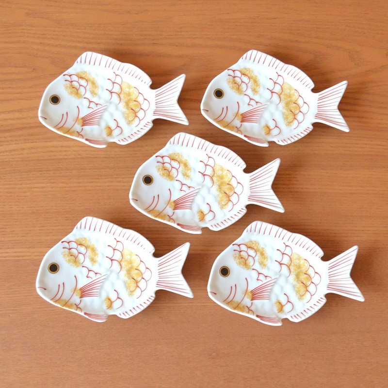 New Year's Tableware, Japanese Tableware, Small Plate, Sea Bream, Lucky
