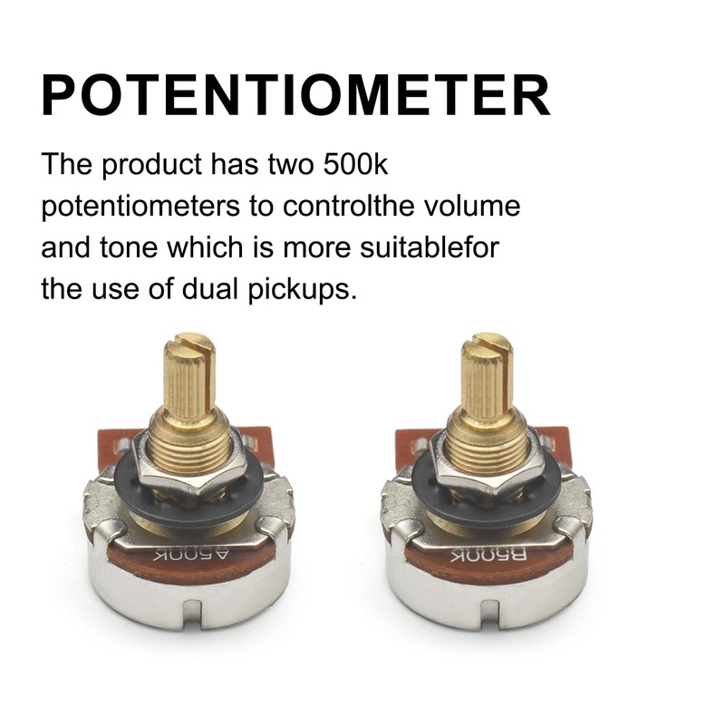 MAXCHEER Electric Guitar Wiring Harness Kits 2 Pickup Style Wiring