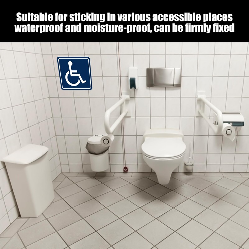2 Pieces Disabled Wheelchair User Stickers, Disabled Car Stickers, Barrier-Free