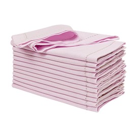 Ramanta Home Lavender Cloth Dinner Napkin Set of 12-18x18 Inch, Easter Premium Cotton Linen Flax Hemstitched Napkins for Spring Decor Wedding, Party, Kitchen | Soft Durable Washable for Everyday Use