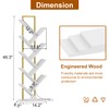Qupui Tree Book Shelf with LED Lights, 9 Tier Floor