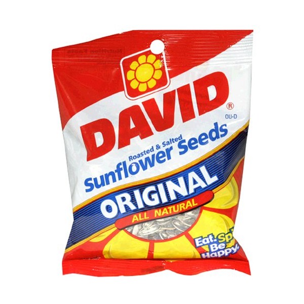 David Sunflower Seed, Original Flavor, 5.25-Ounce Bags (Pack of 24)