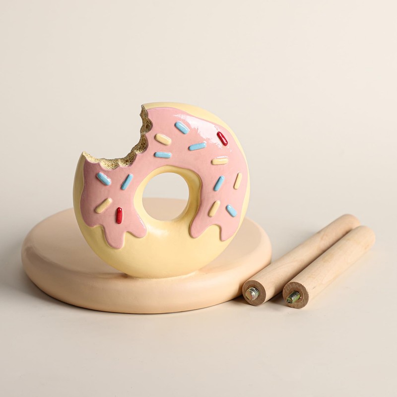 Sizikato Resin Paper Towel Holder, Delicious Donut Statue