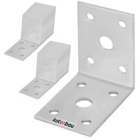 KOTARBAU Angle Connector 50 x 50 x 35 mm, Steel Construction Joint with Mounting Holes, Furniture Assembly Bracket, Galvanised Heavy Duty Wood Connector, Mounting Bracket, Chair Angle