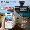 Dash Cam Front and Rear 4K+1080P, Built-in WiFi Dual Car