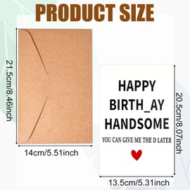 Funny Birthday Card for Men, Happy Birthday Card with Envelope Humorous Birthday Gifts for Him Boyfriend Husband Fiance (Pattern 2)