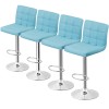 Segawe Set of 4 Bar Stools Adjustable Height Swivel Dining