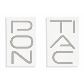 Rear Lettering Decal Kit | Rear Bumper Inserts - 1997-2003 Pontiac Grand Prix (Color: Silver)