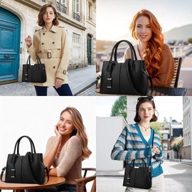 Ladies Fashion Shoulder Bag PU Leather Polyester, black