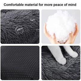 Nisrada Cat Beds for Indoor Cats,15.7 Inch Dog Bed for Small Melium Large Dogs, Washable-Round Pet Bed for Puppy and Kitten with Slip-Resistant Bottom