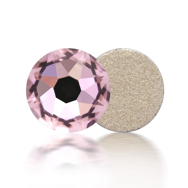Meibite Pink Flatback Rhinestones, Glass Rhinestones for Nail Art and