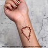 4 x 'Red And Black Heart Wreath' Temporary Tattoos -