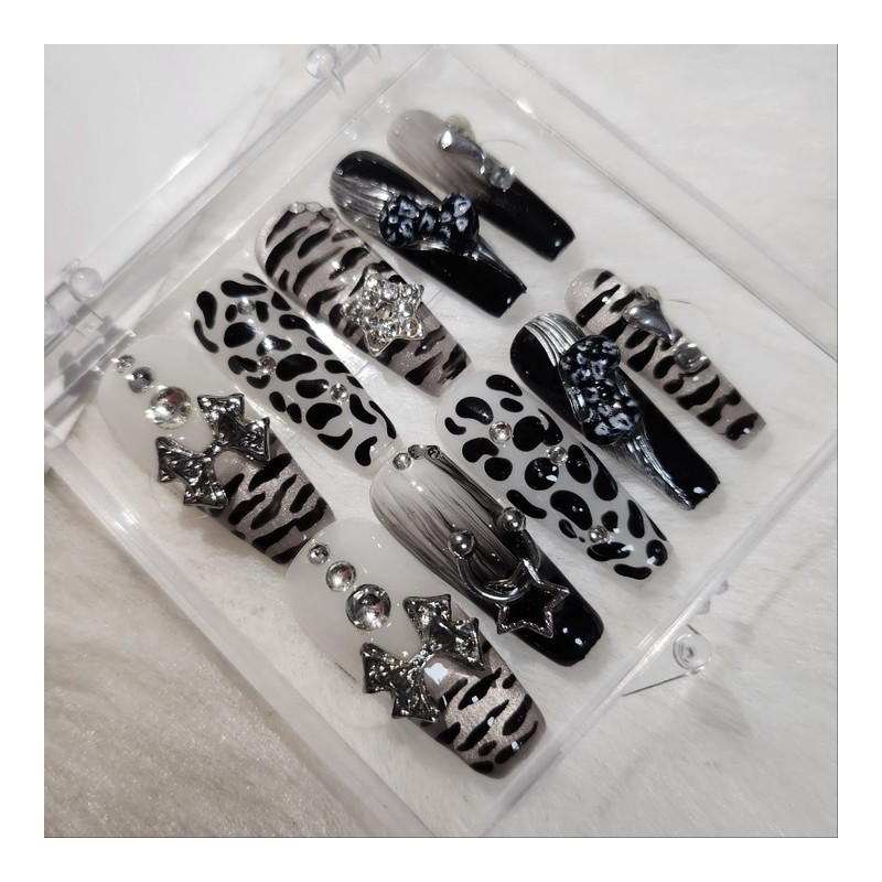 [Handmade nail tip] kitch cat - almond / [수제네일팁] kitch