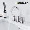HURRAN 8 Inch Bathroom Sink Faucet, 3 Hole Widespread Bathroom