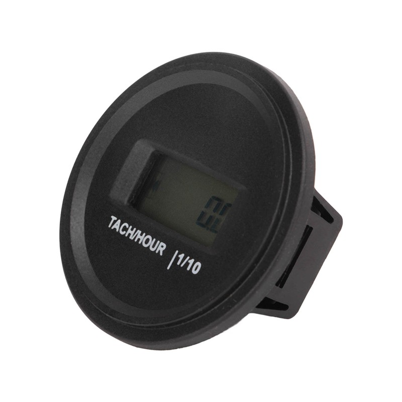 Tach Hour Meter LCD Display Round High Accuracy RPM Hour
