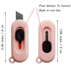 Mini Cutter Letter Opener Small Paper Slitter Art Knife for Envelope Mail Wrapping Cutting Box Express Unpacking 2 Pack