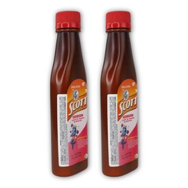 YAHVE - Emulsion de Scott Aceite de hígado de bacalao sabor Cereza - pack de 2 de 6.1 fl oz - 180 ml - Suplemento dietético para niños con vitamina A y calcio.