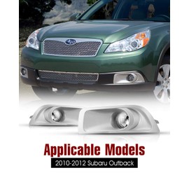 AUTOWIKI Fog Lights Fit For Subaru Outback 2010-2012 Fog Light Assembly 2PCS OEM Replacement Fog Lamps