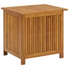 vidaXL Patio Storage Acacia Wood Box, Oil Finished, with Water-Resistant