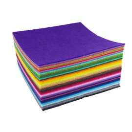 flic-flac 44PCS Assorted Color Felt Fabric Sheets Patchwork Sewing DIY Craft 1mm Thick (25 x 25 cm)