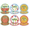LADVCORP 60 Pcs Friend Street Birthday Paper Plates 7" Disposable