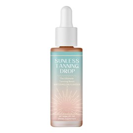 Sunless Tanning Drops, Watermelon Flavour, 60ml Self-Tanning Boost Supplement