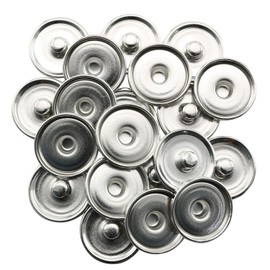 JCBIZ 20pcs Hemmed Round Snap Button 18mm DIY Decoration Button Accessories for DIY Jewelry Making