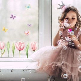 Stickerscape Spring Window Stickers (Option 2) | Spring Window Decal, Spring Window Decor, Easter Window Stickers | Easy to Apply, Cleanly Removable and Repositionable