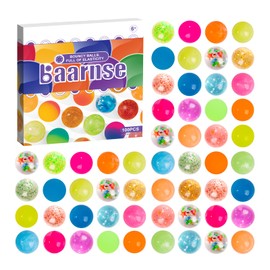 100PCS Colorful Small Bouncy Balls Bulk with Gift Box Mixed Colors Mini Bounce Bouncy Balls for Kids Party Favors, Carnival Prizes, Birthdays Gift (18 mm/ 0.71 Inch)