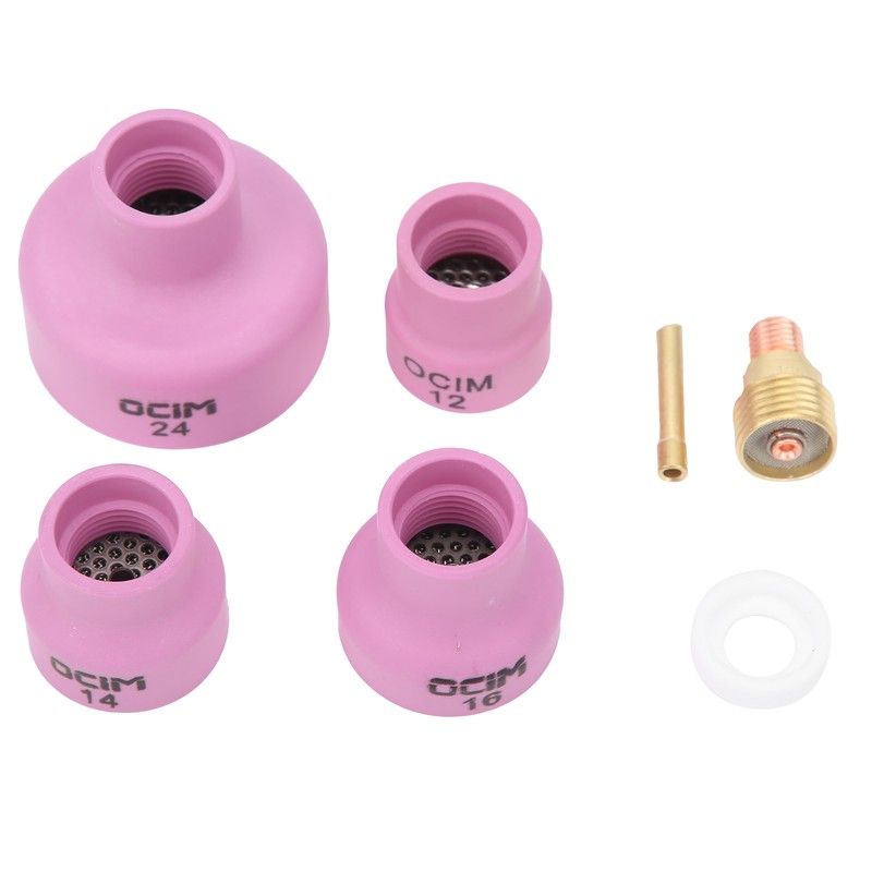 Ceramic Welding Cup Set Alumina Torch Gas Lens Kit Industrial
