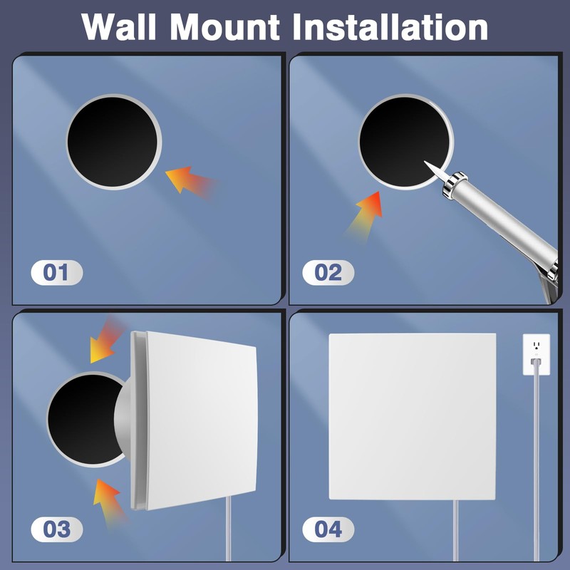Bathroom Exhaust Fan,6 Inch Small Compact Window Exhaust Fan,Wall Mount