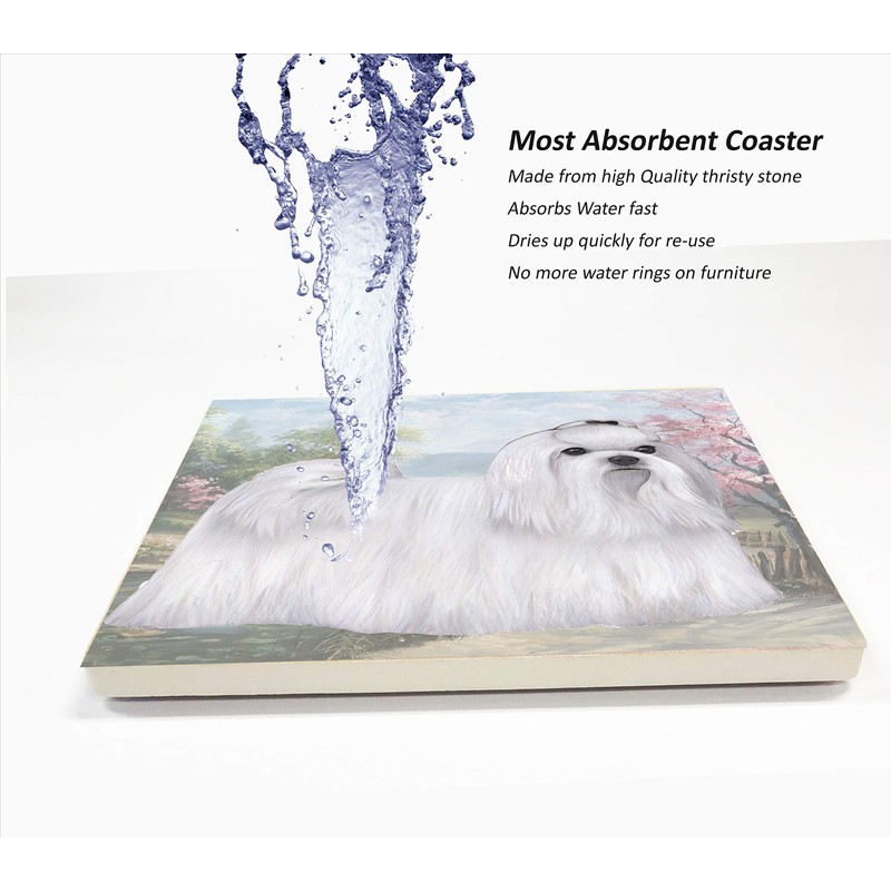 Maltese Tabletop Drink Coaster (1)
