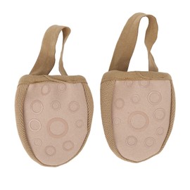 Half Sole Dance Shoe for Dance Yoga Practice, Breathable Stretchy Slip Resistance Half Sole Ballet Slipper (Skin Color) L