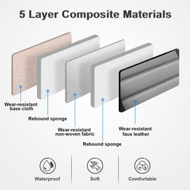 Car Seat Covers Custom Fit for Chevy Silverado GMC Sierra 2007-2023 1500 2500HD 3500HD Crew Regular Double Extended Cab,Full Set Seat Protector Faux Leather Truck Pickup Seat Covers,Black&Grey