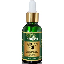 Herbishh Aceite de Argán para el Cabello – Tratamiento de Acondicionamiento Profundo | Ingredientes de Marruecos | Control del Frizz y Reparación de Daños | Suero Capilar Nutritivo, 30 ml