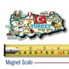 Turkey Jumbo Country Map Magnet by Classic Magnets, 3D Rubber