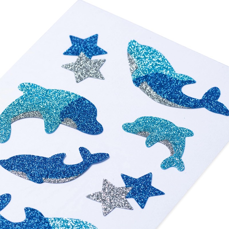 Decorative Label Magic Dolphins Diamond Glittery 1BL 1pack