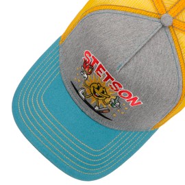 Stetson Walking Sun Trucker Cap Snapback Men's Summer, Grey-yellow, 54