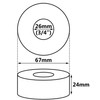 Round Shaped Chrome Plated Steel 3/4" Inch Pipe Collar Oval