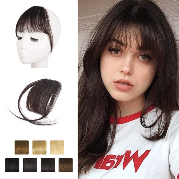 Clip in Bangs, BARSDAR 100% Human Hair Bangs Extensions French