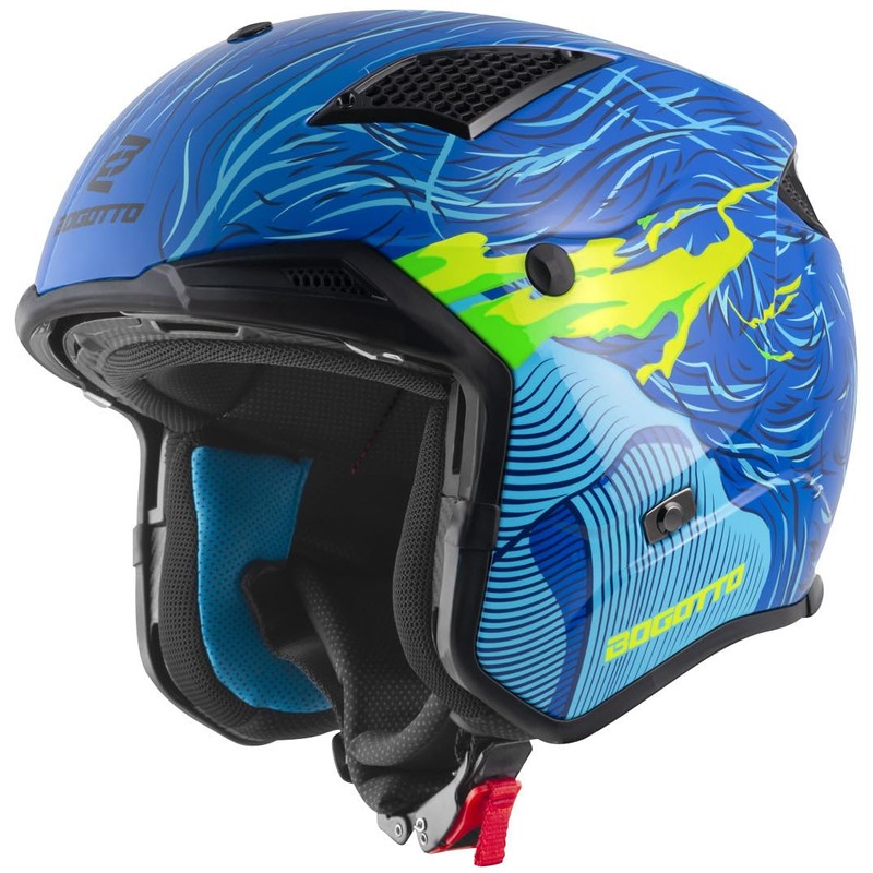 Bogotto Radic Bestia 22.06 Helmet, Blue/Black/Yellow, L