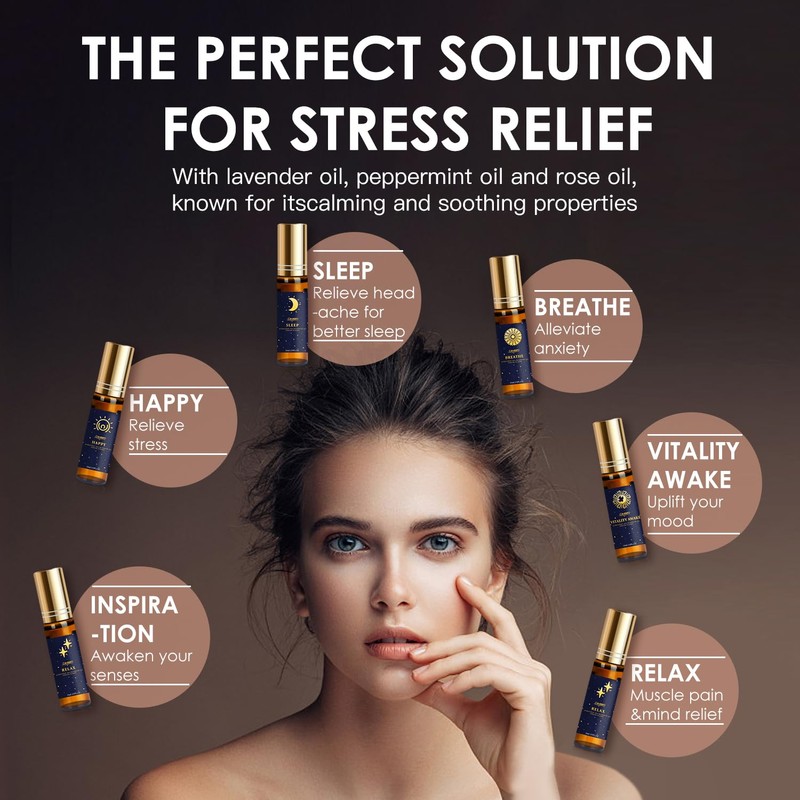 SALUBRITO Essential Oils Set, Roll On Essential Oil Blends Set,