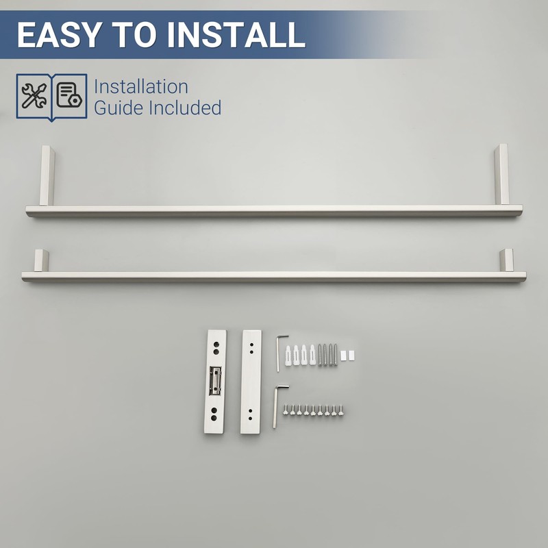 SAYAYO Double Towel Bar for Bathroom, 31.5 Inch Brushed Nickel