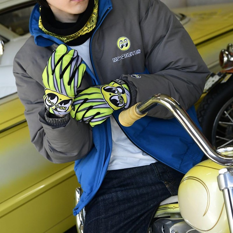 MOONEYES MOONEYES Winter Riding Gloves Motorcycle Waterproof OMG-037 (XL, Green)