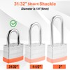 Locilot 12pcs Solid Keyed Alike Padlock with 24 Same Keys