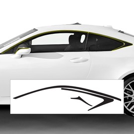 BOGAR TECH DESIGNS Side Window Chrome Delete Overlays Compatible with Lexus RC 2015-2025, Gloss Black