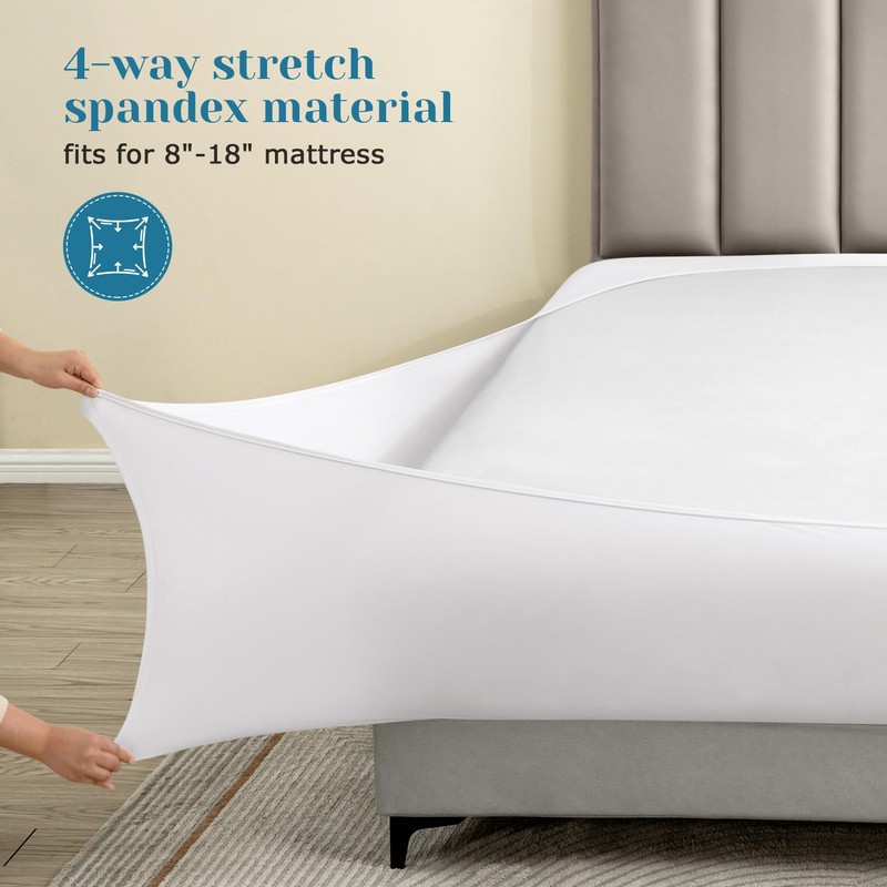 BYSURE Jersey Knit King Size Sheets Set 6 Pieces, Stretch