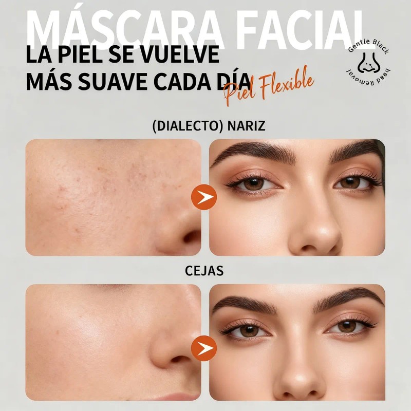 🔥 Mascarilla negra poros puntos negros acné todo tipo de