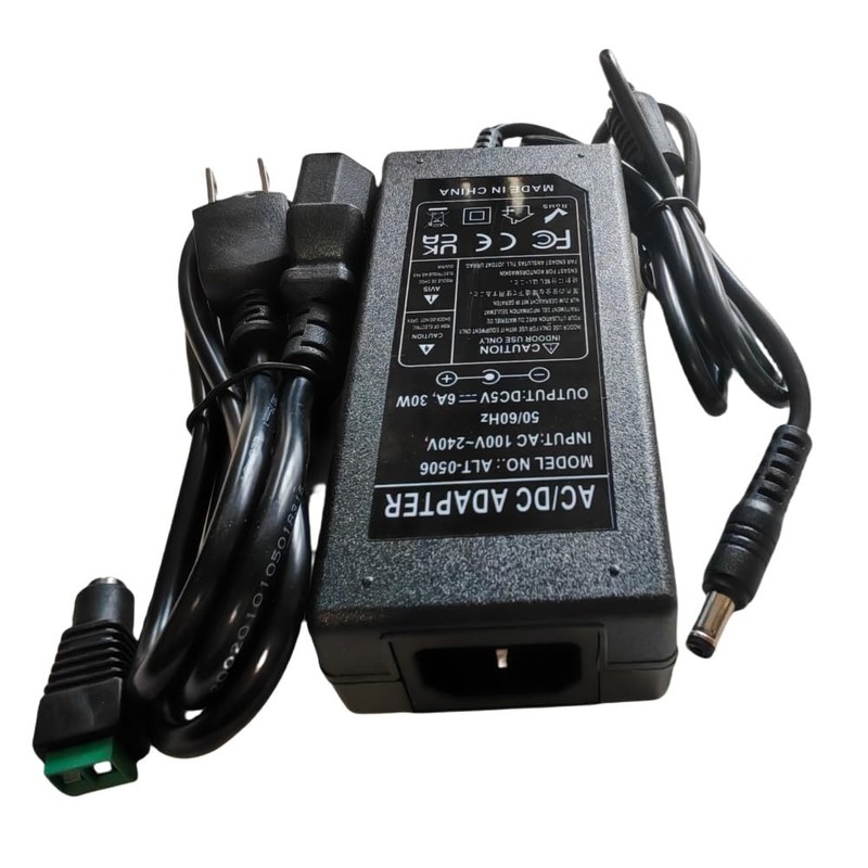 AC/DC Power Adapter, 5V 6A 30W Power Supply, Model ALT-0506